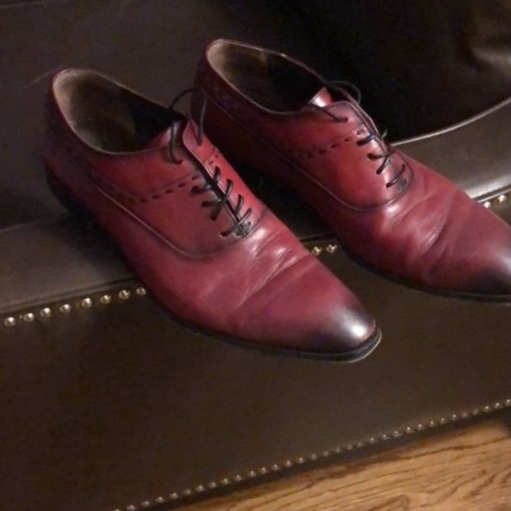 Cherry Brown Men Dress Shoes - Corrente (Size 12)